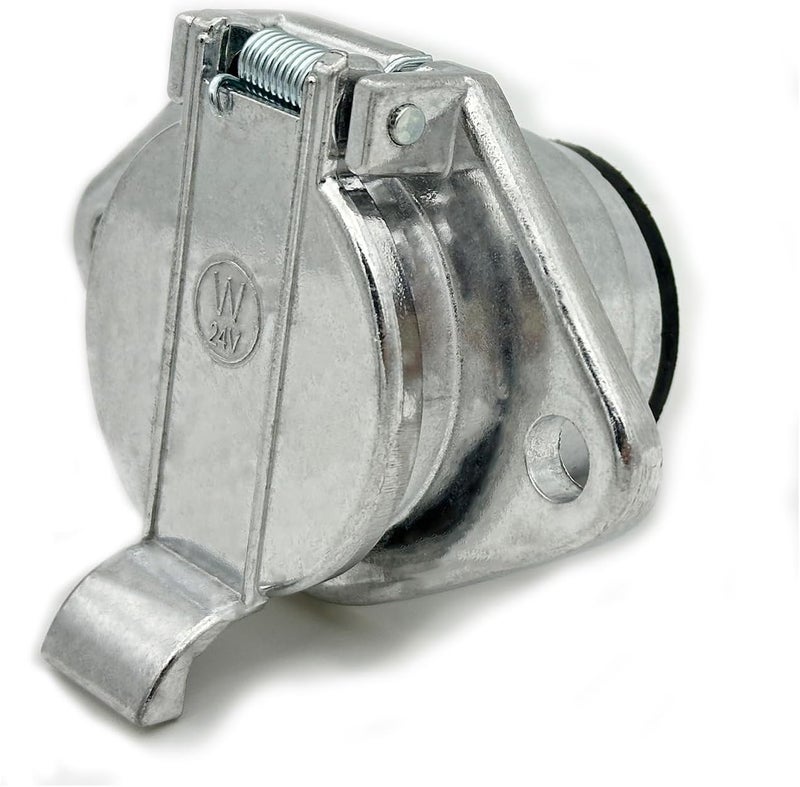 MIOKCALE Store Heavy Duty 7 Pin Round Trailer Electrical Connector- 7 Pin Trailer Plug - Semi Trailer Plug SAE J560 Style Semi Truck Trailer Wiring Harness - Image 5
